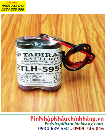 Tadiran 2TLH-5955 (2 viên ghép đôi /Loại pin chịu nhiệt cao) Lithium 3.6v 2800mAh chính hãng